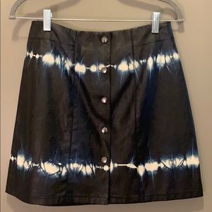Zara button up tie dye skirt